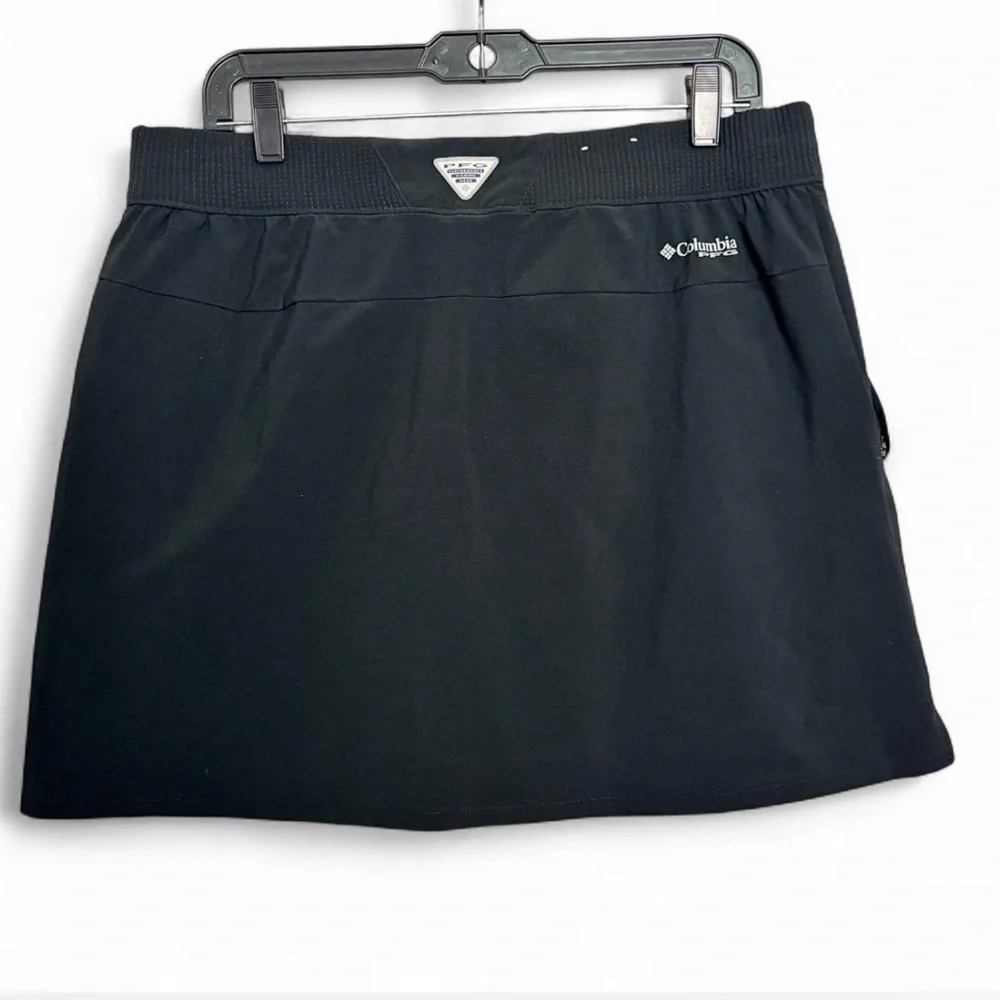 Columbia PFG Black Lined Skirt‎ Sz L Hiking Golf Tennis Active Athleisure